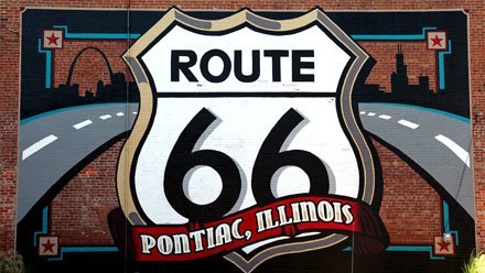 Route 66 in Pontiac, Illinois