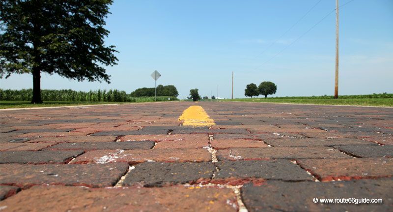 Route 66 Brick Road in Auburn, IL