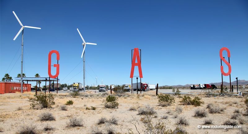 Gas station in Goffs, California