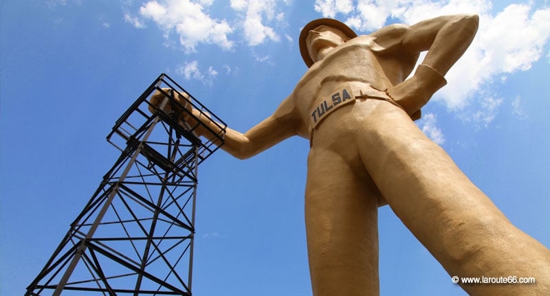 Here's The Story Behind The Massive Golden Driller Statue In Oklahoma