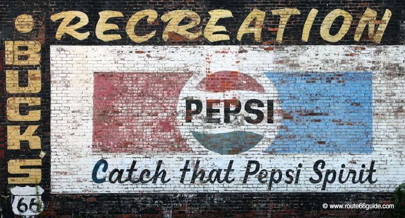 Pepsi advertising mural in Galena KS