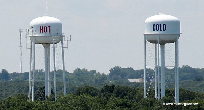 Hot and Cold Water towers, St. Clair MO