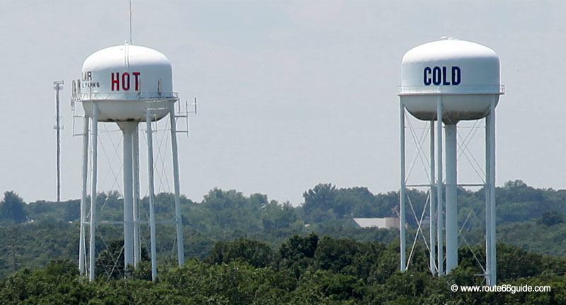 Hot and cold water towers, St. Clair MO