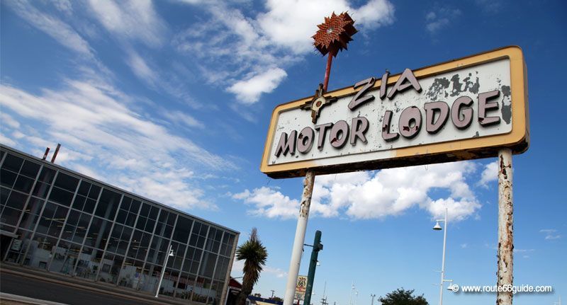 Zia Motor Lodge sign, Albuquerque NM